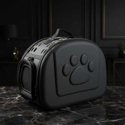 Quality Travel Pet Bag - Sniff Waggle And Walk black
