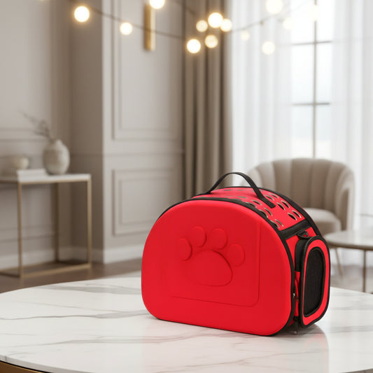Quality Travel Pet Bag red - Sniff Waggle And Walk