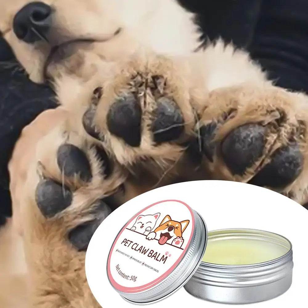 PawSoothe balm being applied to a dog's paw pad