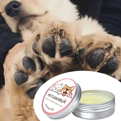 PawSoothe balm being applied to a dog's paw pad