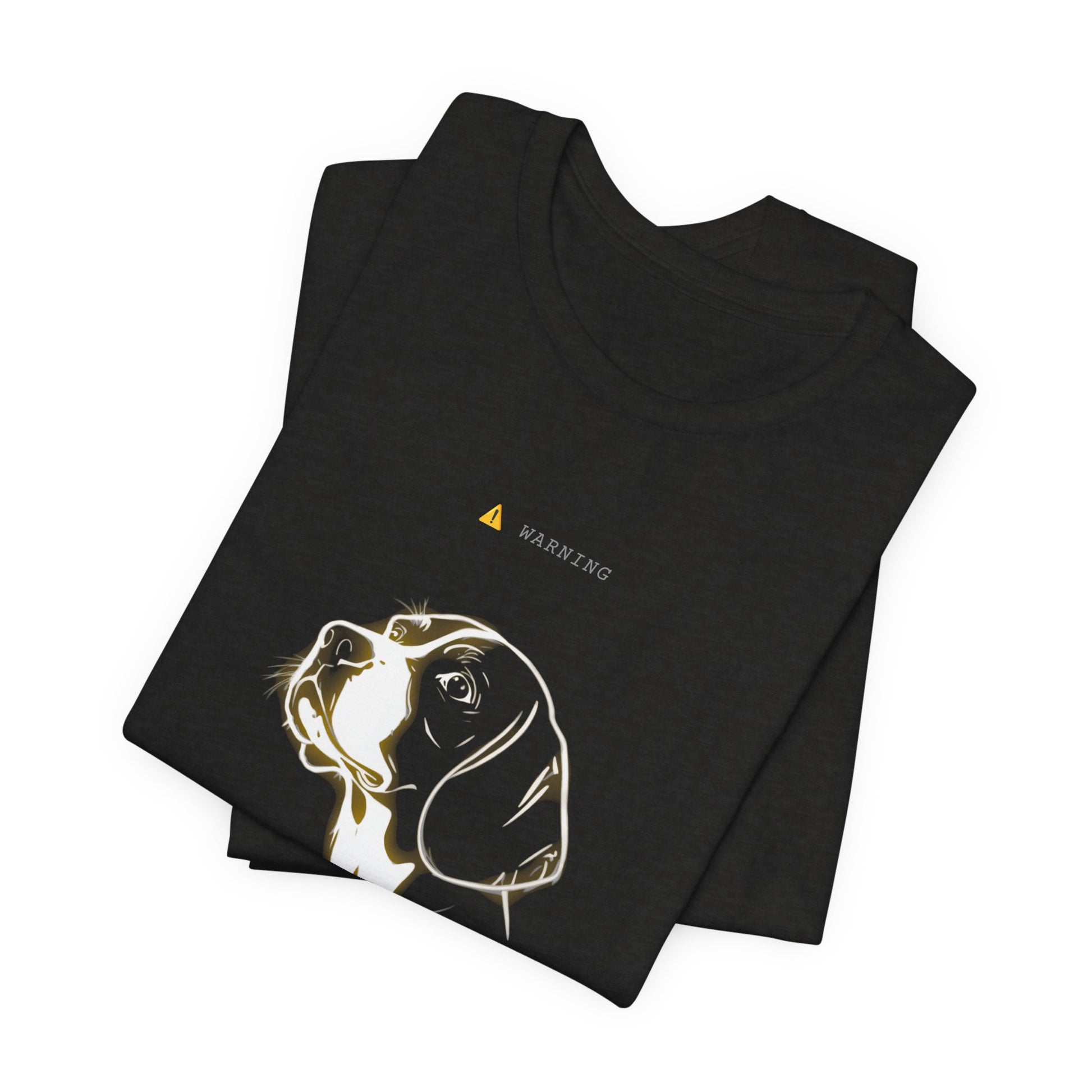 Personal Space Cancelled Beagle T-Shirt — sleeve and neckline detail