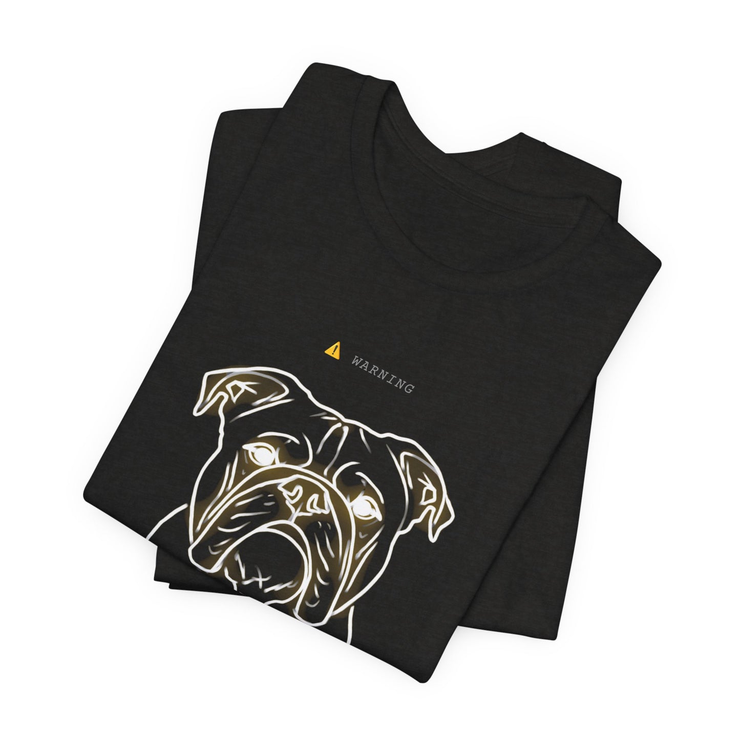 Personal Space Cancelled Bulldog T-Shirt — sleeve and neckline detail