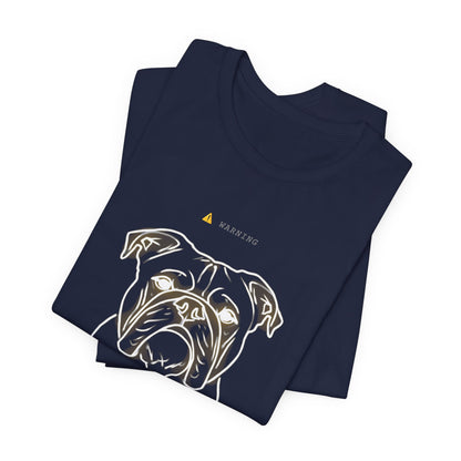 Personal Space Cancelled Bulldog T-Shirt — colour option, Black Heather