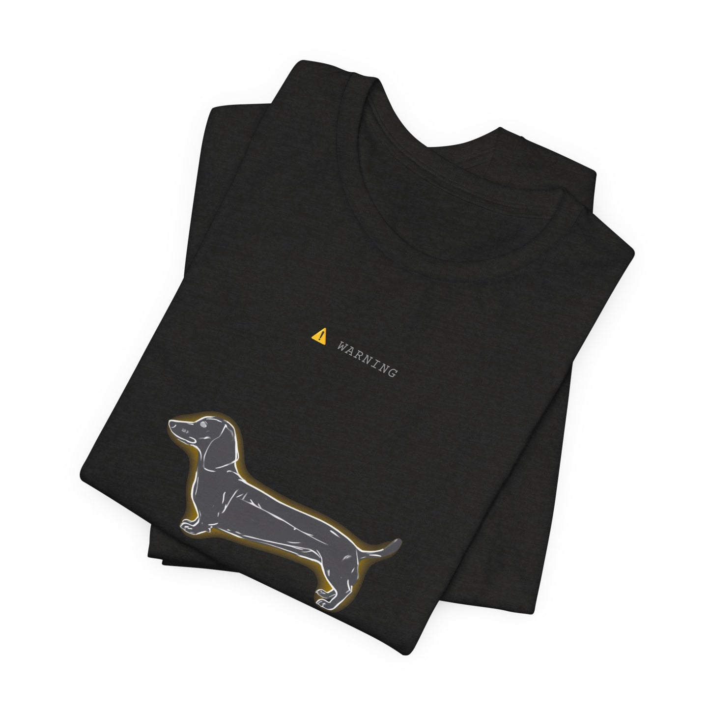 Personal Space Cancelled Dachshund T-Shirt — sleeve and neckline detail