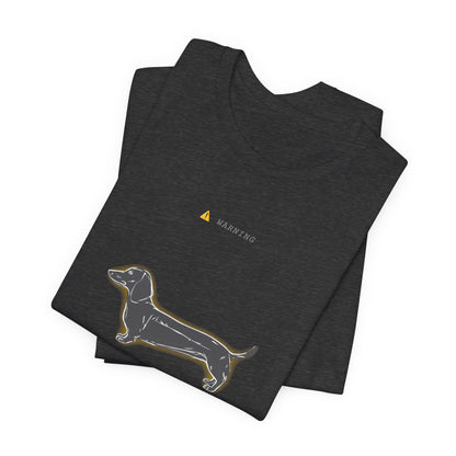 Personal Space Cancelled Dachshund T-Shirt — flat lay product photo