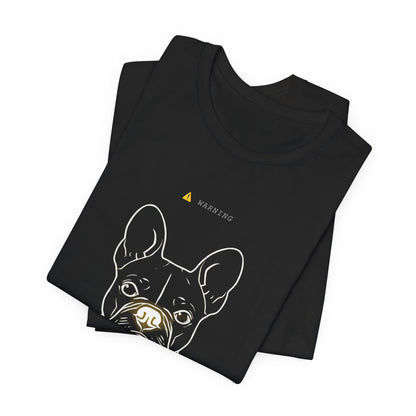Personal Space Cancelled French Bulldog T-Shirt — colour option, Dark Grey Heather