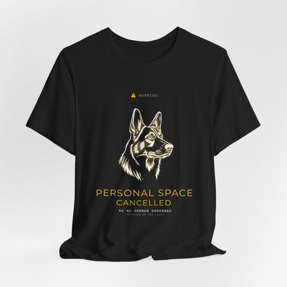 Personal Space Cancelled German Shepherd T-Shirt — colour option, Navy