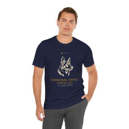 Personal Space Cancelled German Shepherd T-Shirt — colour option, Black