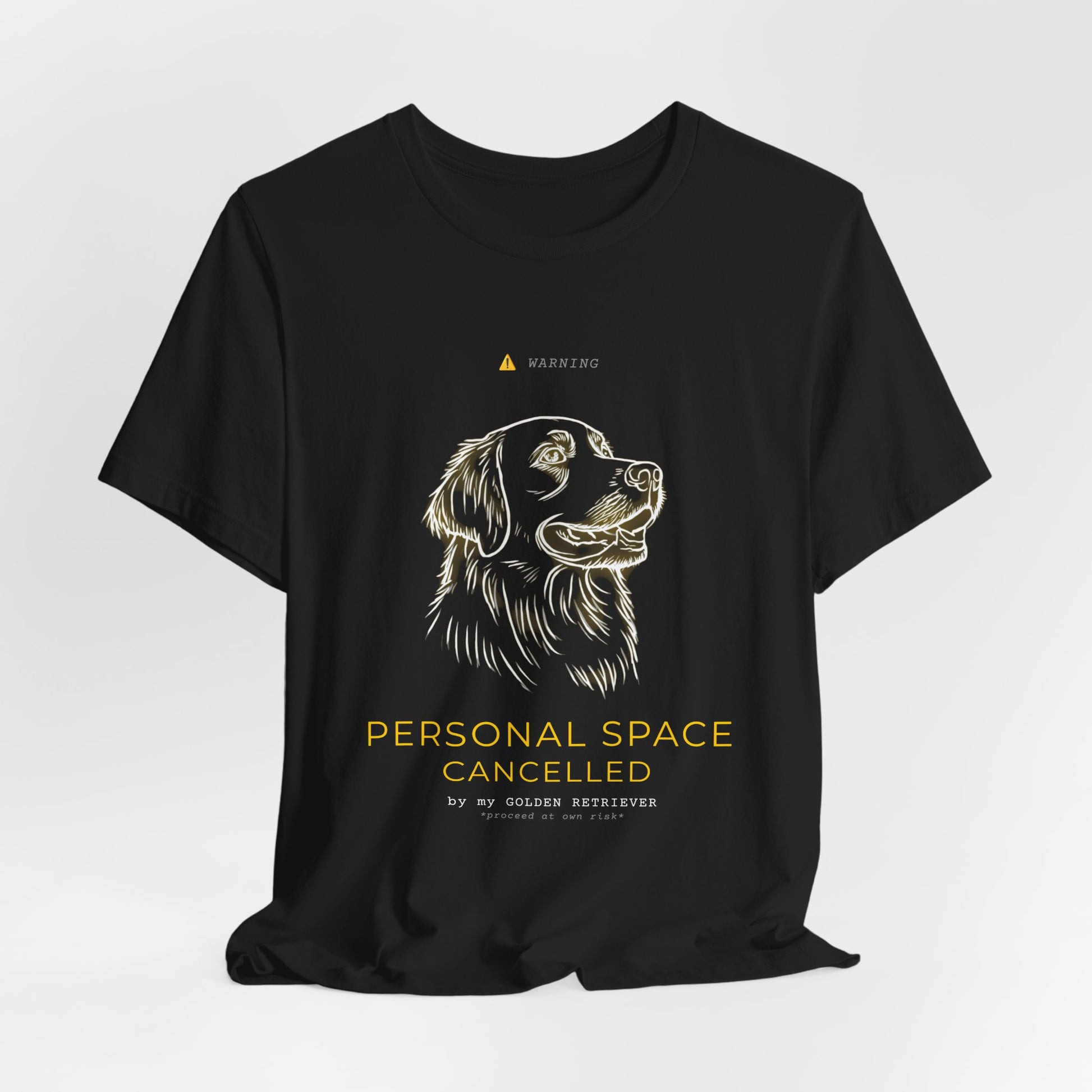 Personal Space Cancelled Golden Retriever T-Shirt — colour option, Navy