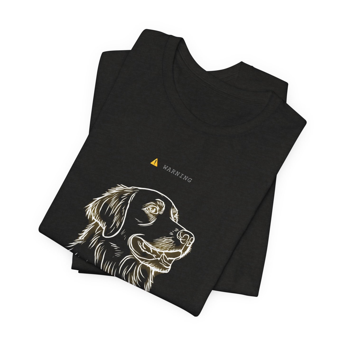 Personal Space Cancelled Golden Retriever T-Shirt — sleeve and neckline detail