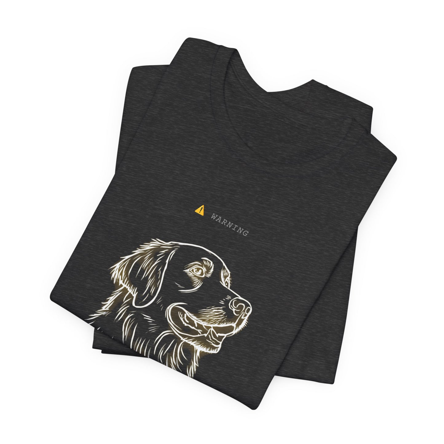 Personal Space Cancelled Golden Retriever T-Shirt — flat lay product photo
