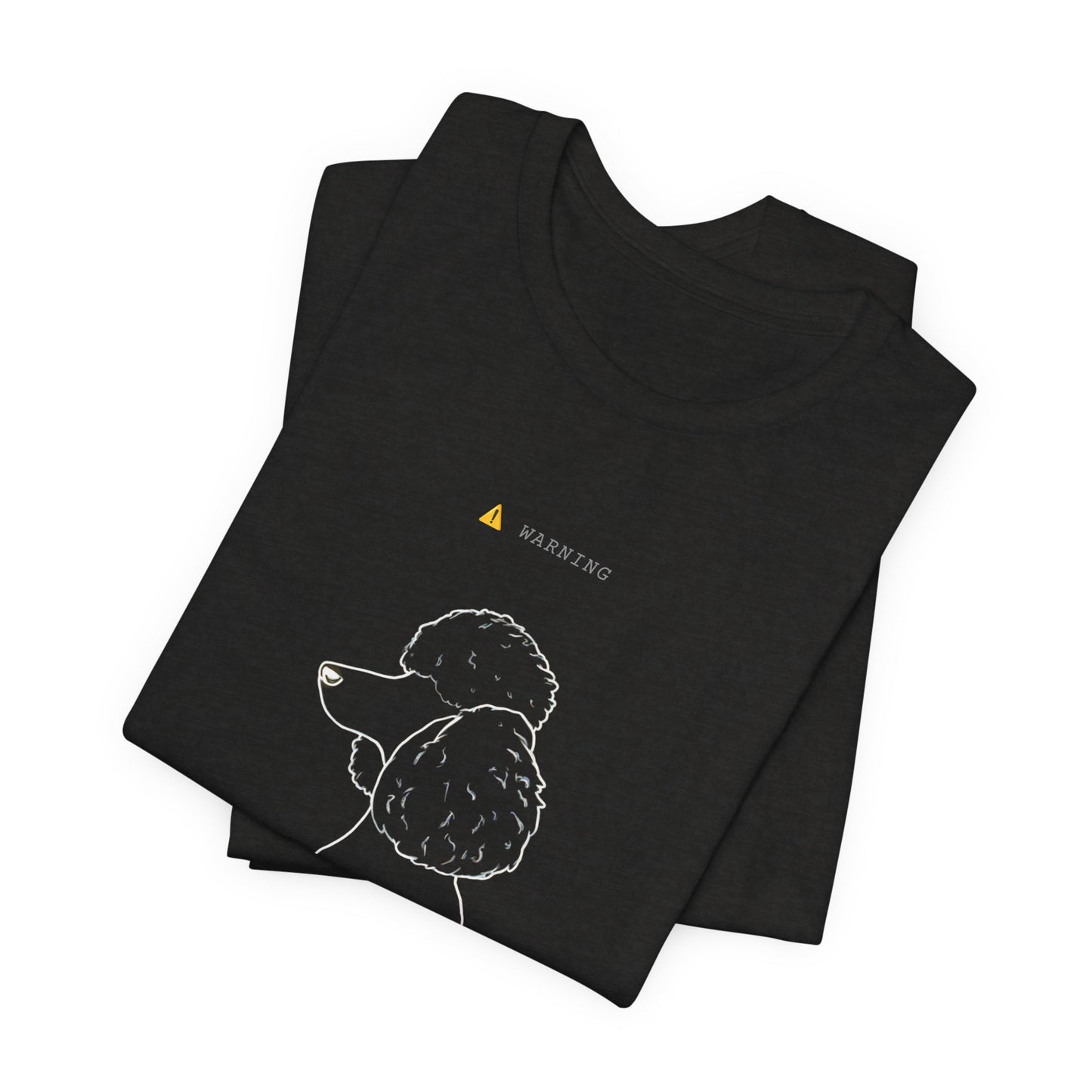 Personal Space Cancelled Poodle T-Shirt — sleeve and neckline detail