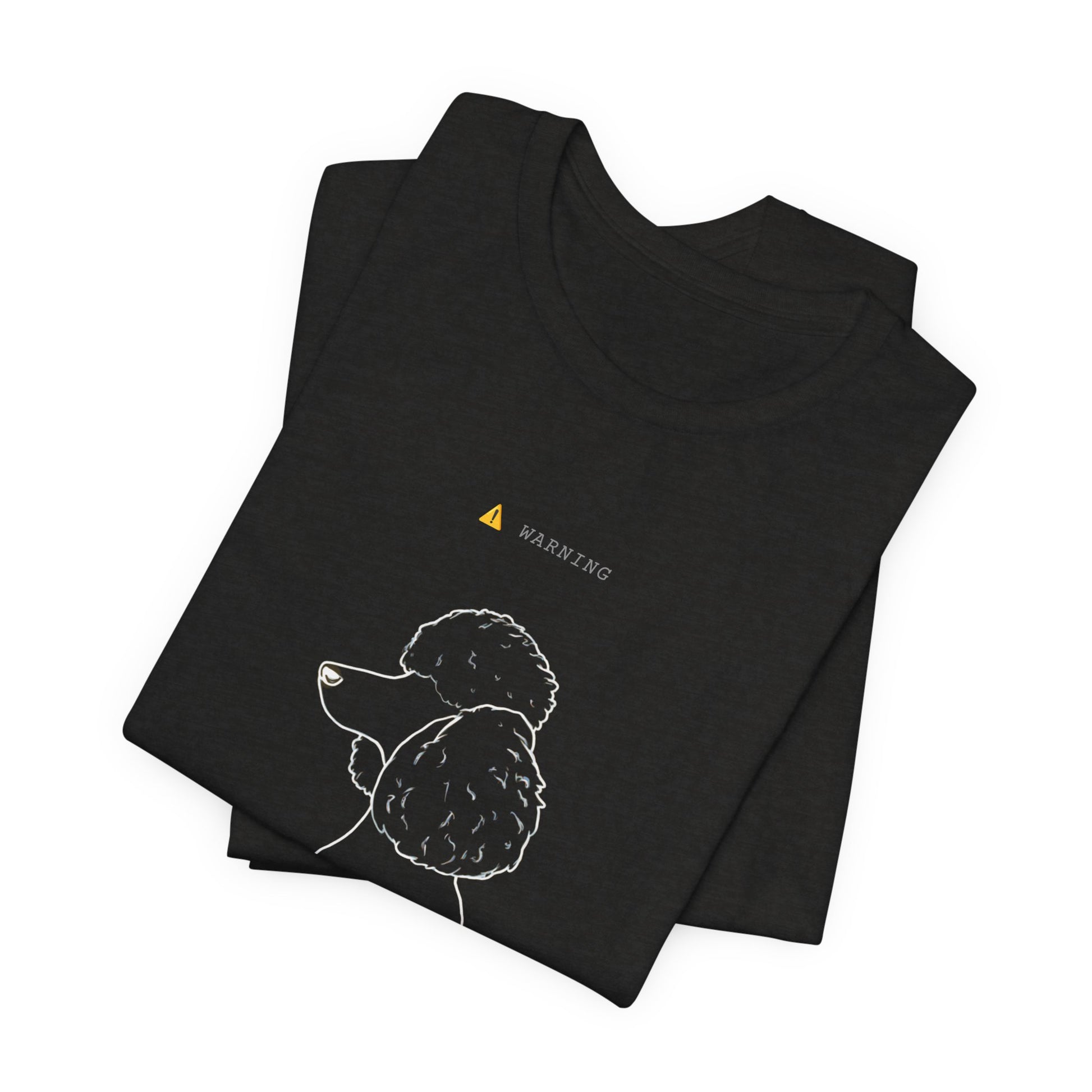 Personal Space Cancelled Poodle T-Shirt — sleeve and neckline detail