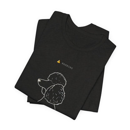 Personal Space Cancelled Poodle T-Shirt — sleeve and neckline detail