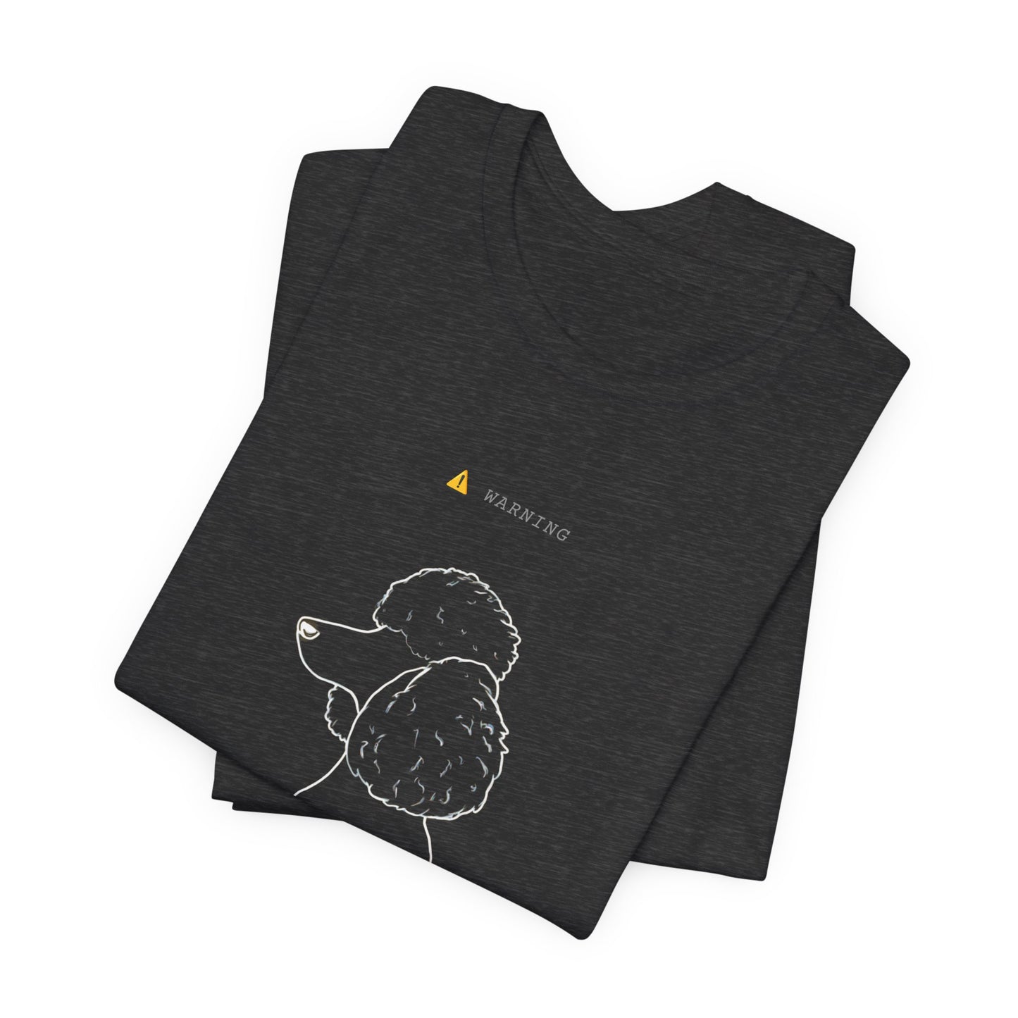 Personal Space Cancelled Poodle T-Shirt — flat lay product photo