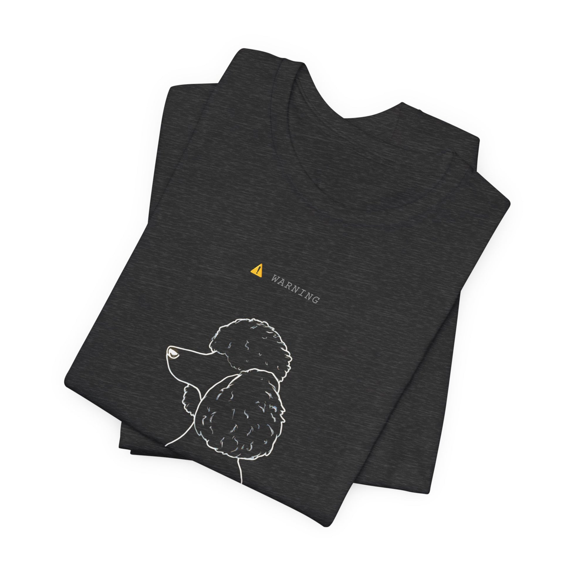 Personal Space Cancelled Poodle T-Shirt — flat lay product photo