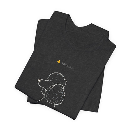Personal Space Cancelled Poodle T-Shirt — flat lay product photo