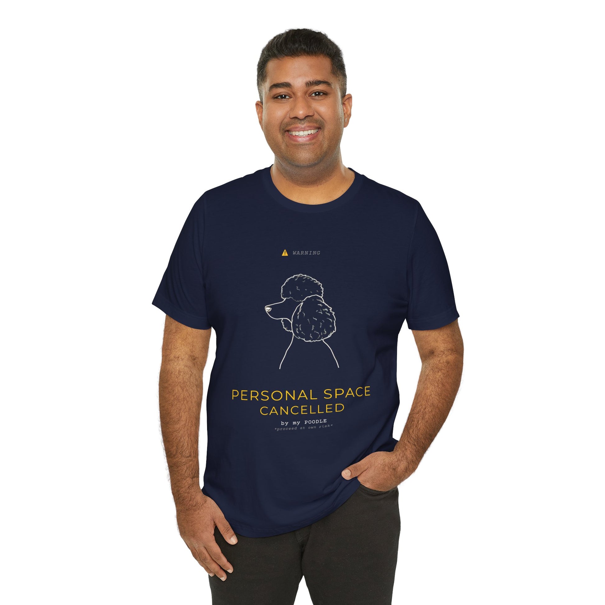 Personal Space Cancelled Poodle T-Shirt — colour option, Black