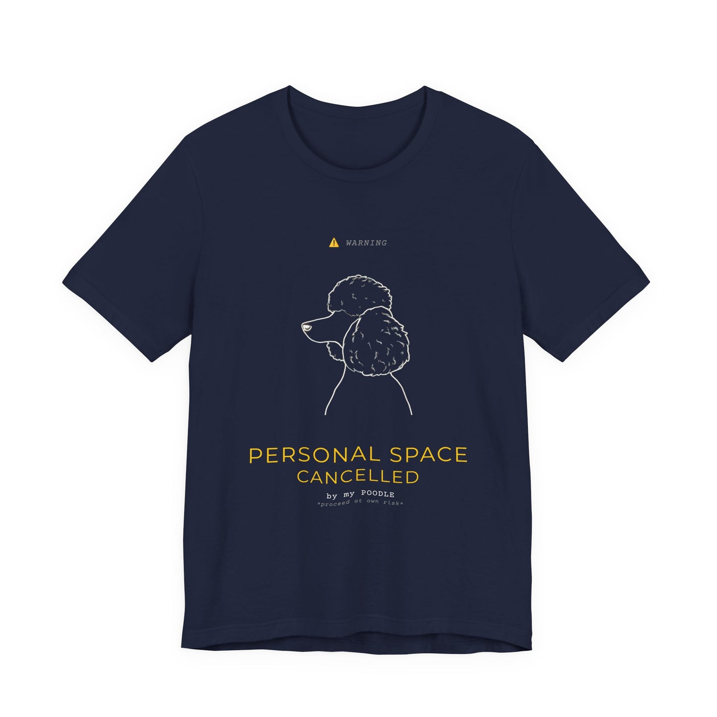 Personal Space Cancelled Poodle T-Shirt — colour option, Dark Grey Heather