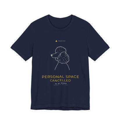 Personal Space Cancelled Poodle T-Shirt — colour option, Dark Grey Heather