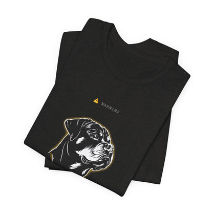 Personal Space Cancelled Rottweiler T-Shirt — sleeve and neckline detail