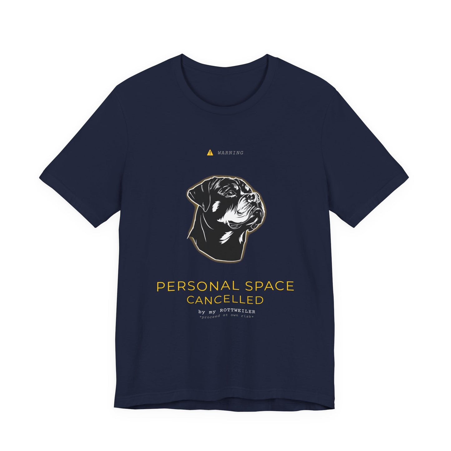 Personal Space Cancelled Rottweiler T-Shirt — colour option, Dark Grey Heather