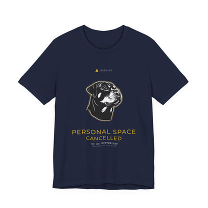 Personal Space Cancelled Rottweiler T-Shirt — colour option, Dark Grey Heather