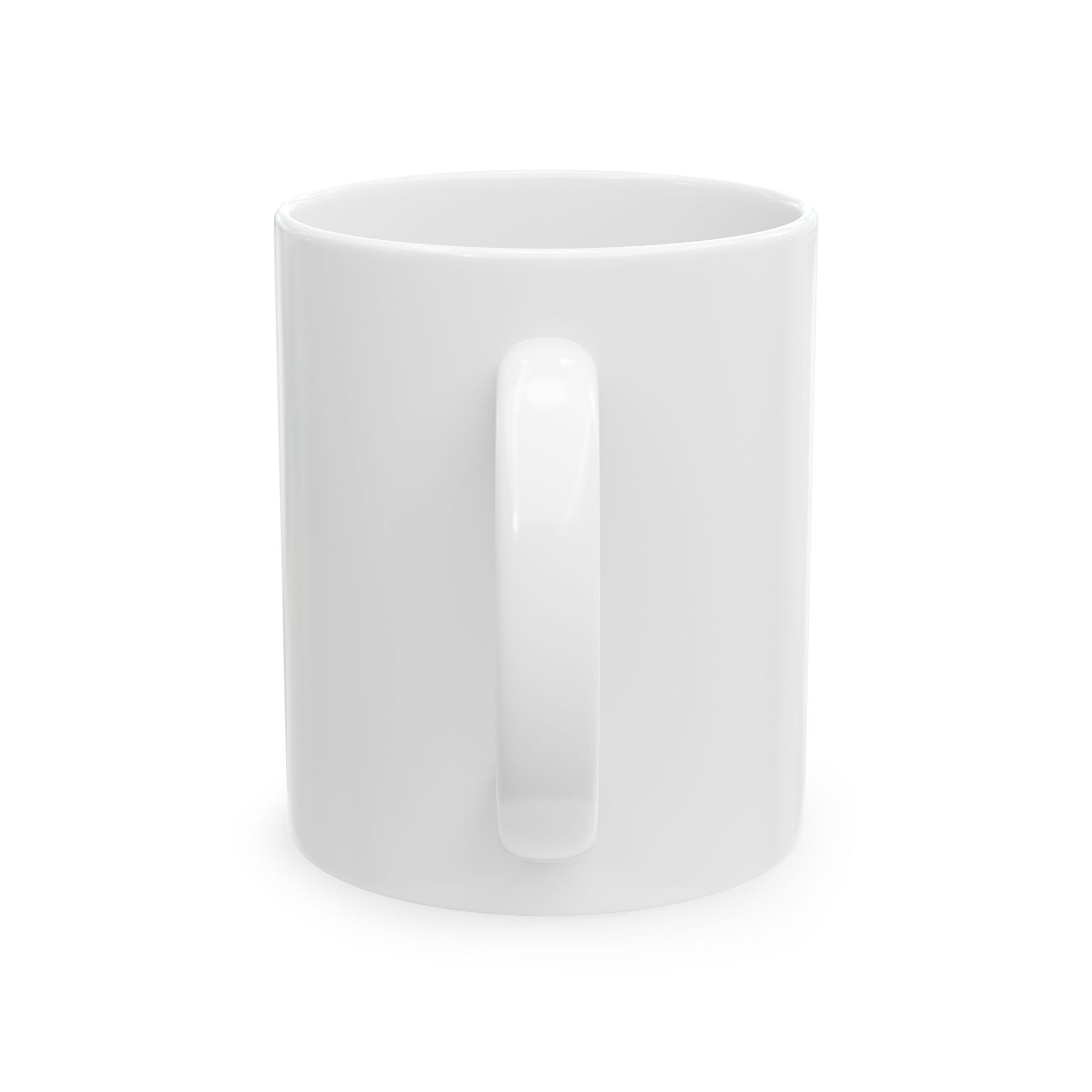Personalized pet photo mug side view showing handle
