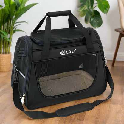 Dog Carrier Shoulder Bag  Sniff Waggle And Walk black