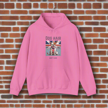 Unisex Blend™ "dog hair dont care" Hooded Sweatshirt - Sniff Waggle And Walk best quality dog lover gifts