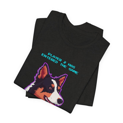 Player 2 Has Entered the Game T-Shirt - Funny Border Collie Gamer Unisex Tee - Style 14