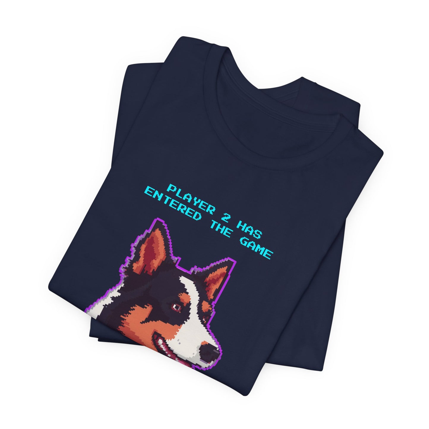 Player 2 Has Entered the Game T-Shirt - Funny Border Collie Gamer Unisex Tee - Style 26