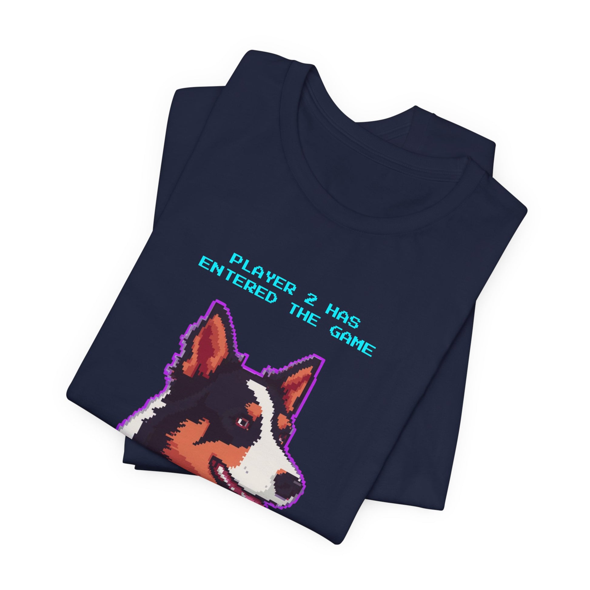 Player 2 Has Entered the Game T-Shirt - Funny Border Collie Gamer Unisex Tee - Style 26