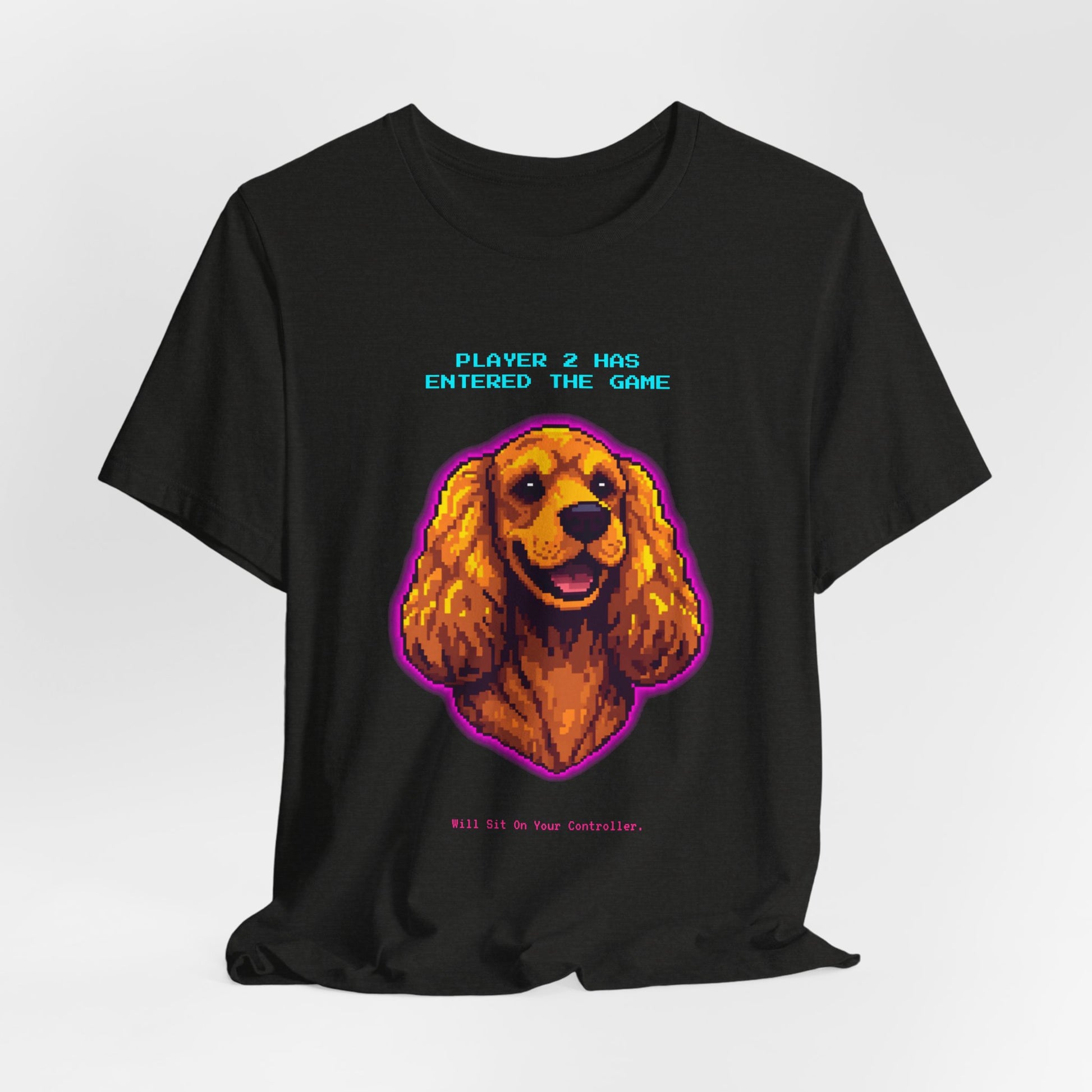 Player 2 Has Entered the Game T-Shirt - Funny Cocker Spaniel Gamer Unisex Tee - Style 15