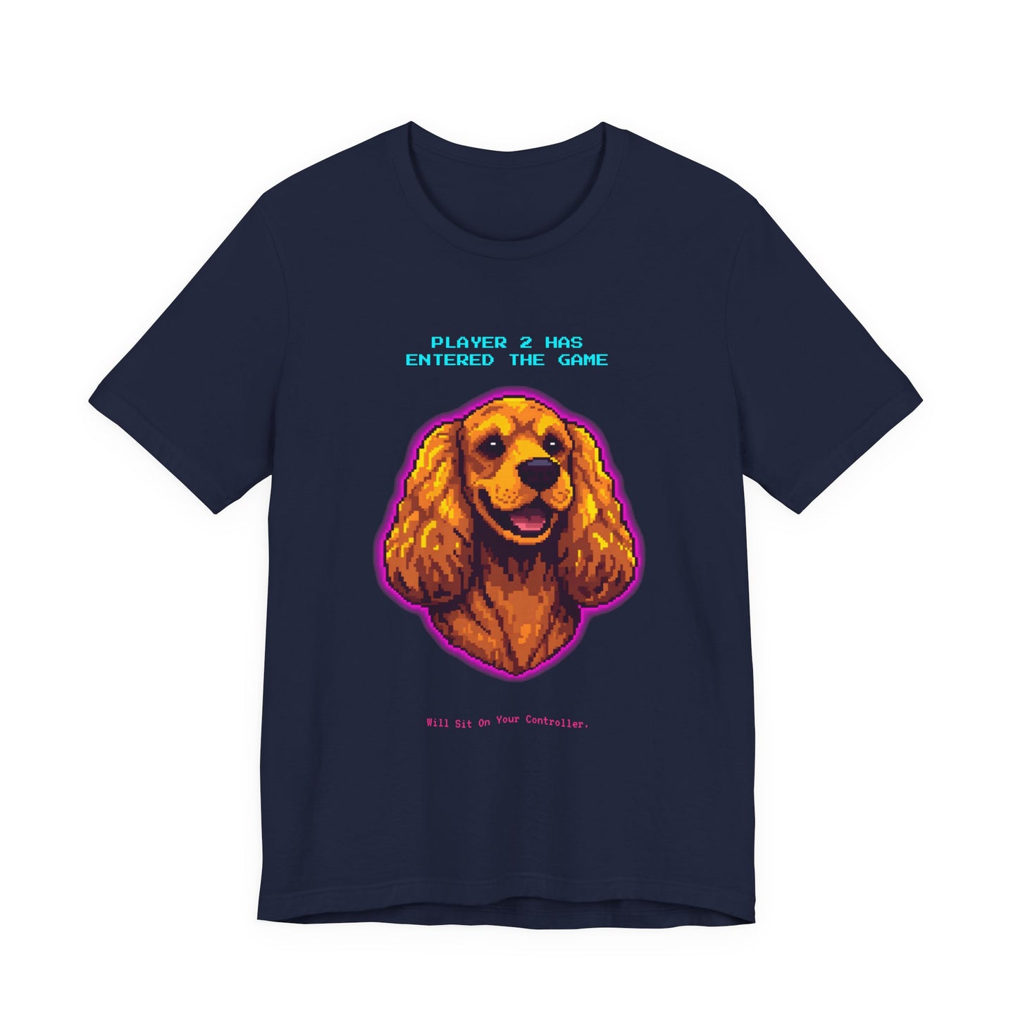 Player 2 Has Entered the Game T-Shirt - Funny Cocker Spaniel Gamer Unisex Tee - Style 24