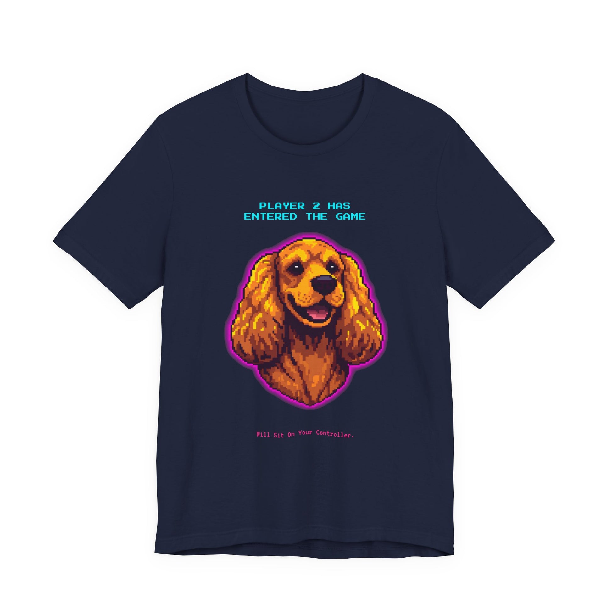 Player 2 Has Entered the Game T-Shirt - Funny Cocker Spaniel Gamer Unisex Tee - Style 24