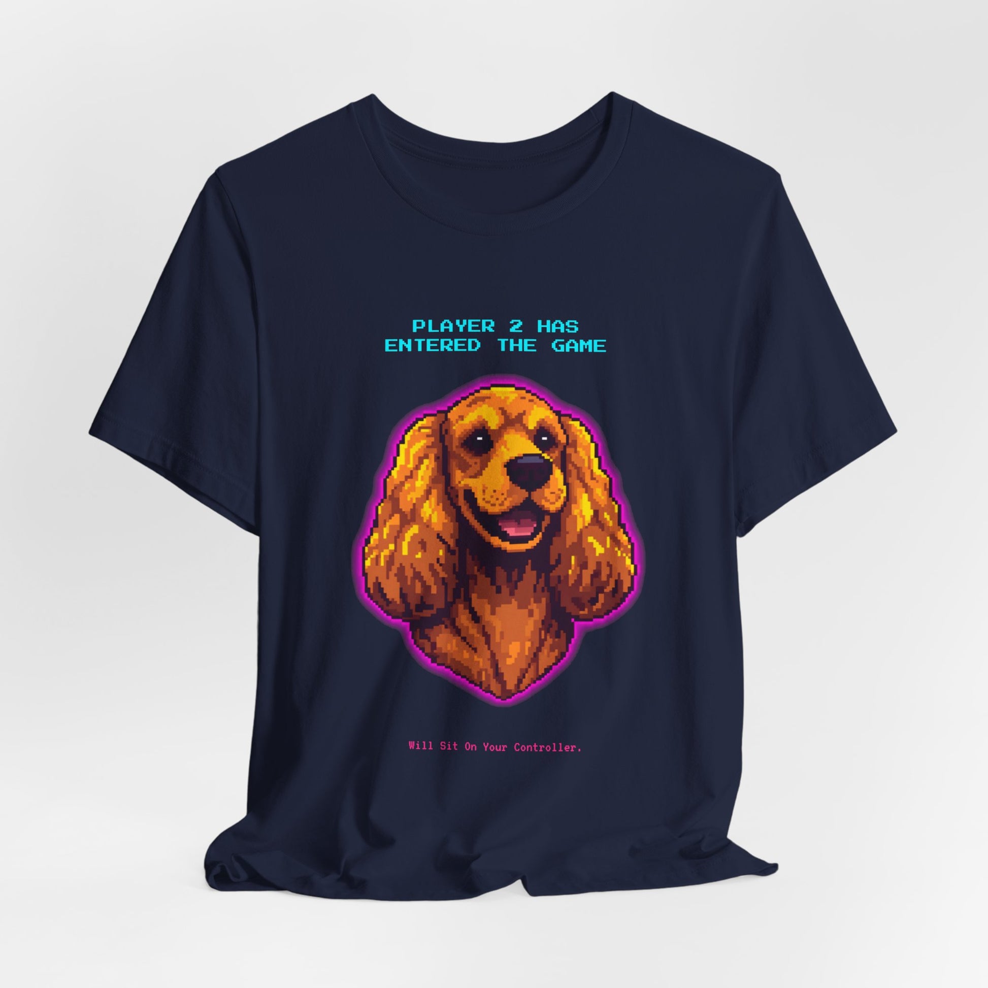 Player 2 Has Entered the Game T-Shirt - Funny Cocker Spaniel Gamer Unisex Tee - Style 27