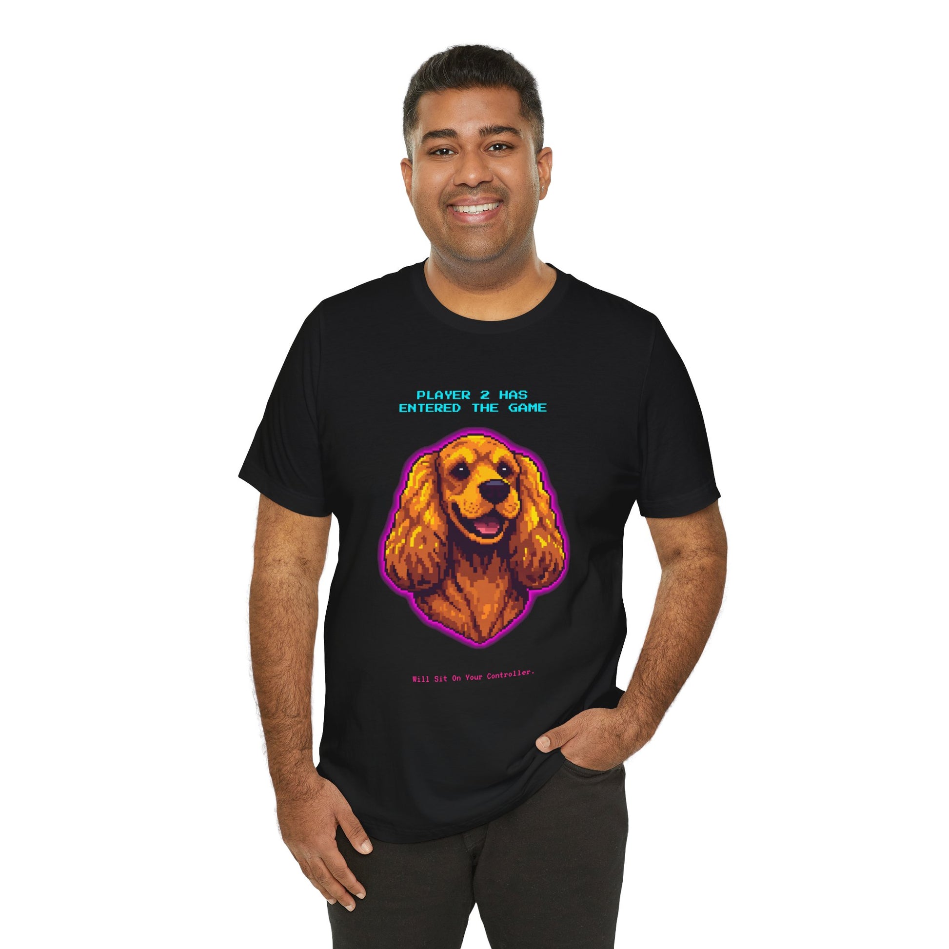 Player 2 Has Entered the Game T-Shirt - Funny Cocker Spaniel Gamer Unisex Tee - Lifestyle