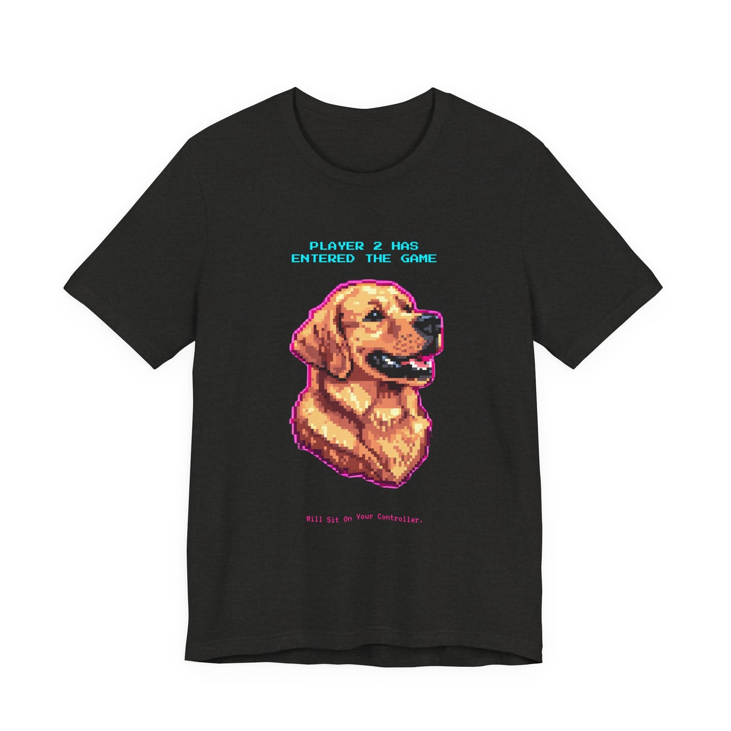 Player 2 Has Entered the Game T-Shirt - Funny Golden Retriever Gamer Unisex Tee - Style 12