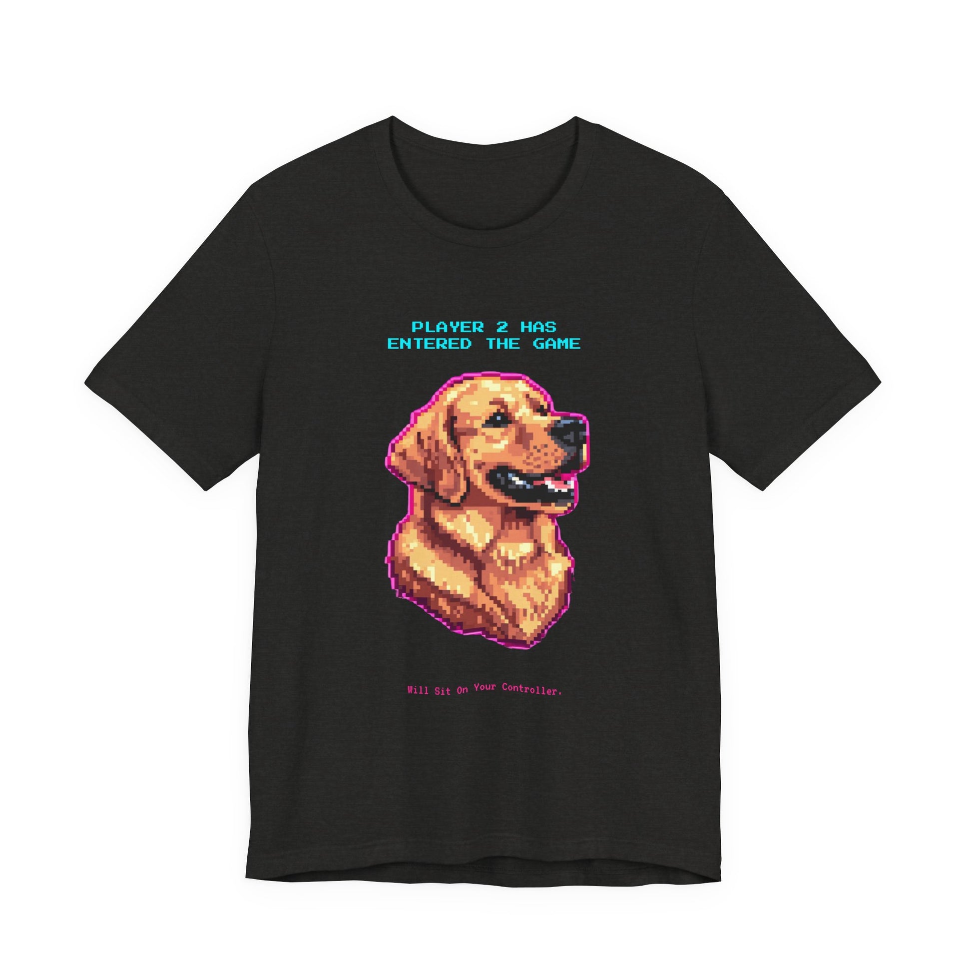 Player 2 Has Entered the Game T-Shirt - Funny Golden Retriever Gamer Unisex Tee - Style 12