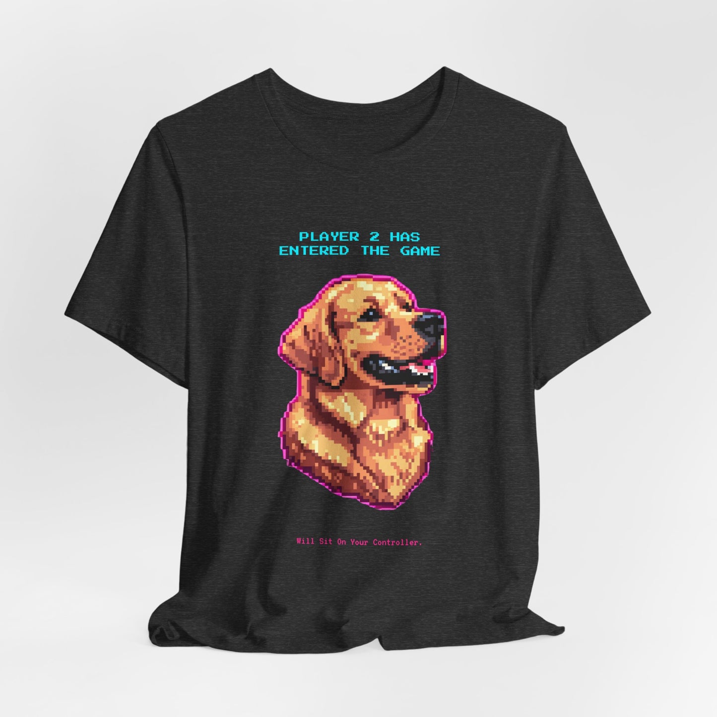 Player 2 Has Entered the Game T-Shirt - Funny Golden Retriever Gamer Unisex Tee - Style 21