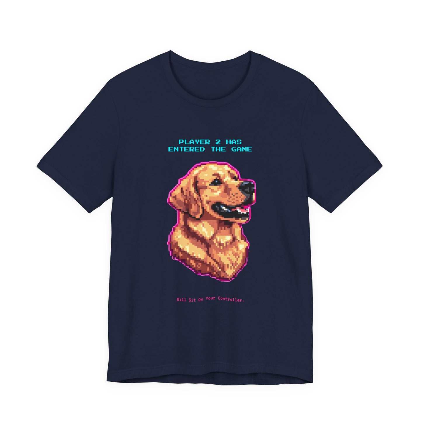 Player 2 Has Entered the Game T-Shirt - Funny Golden Retriever Gamer Unisex Tee - Style 24