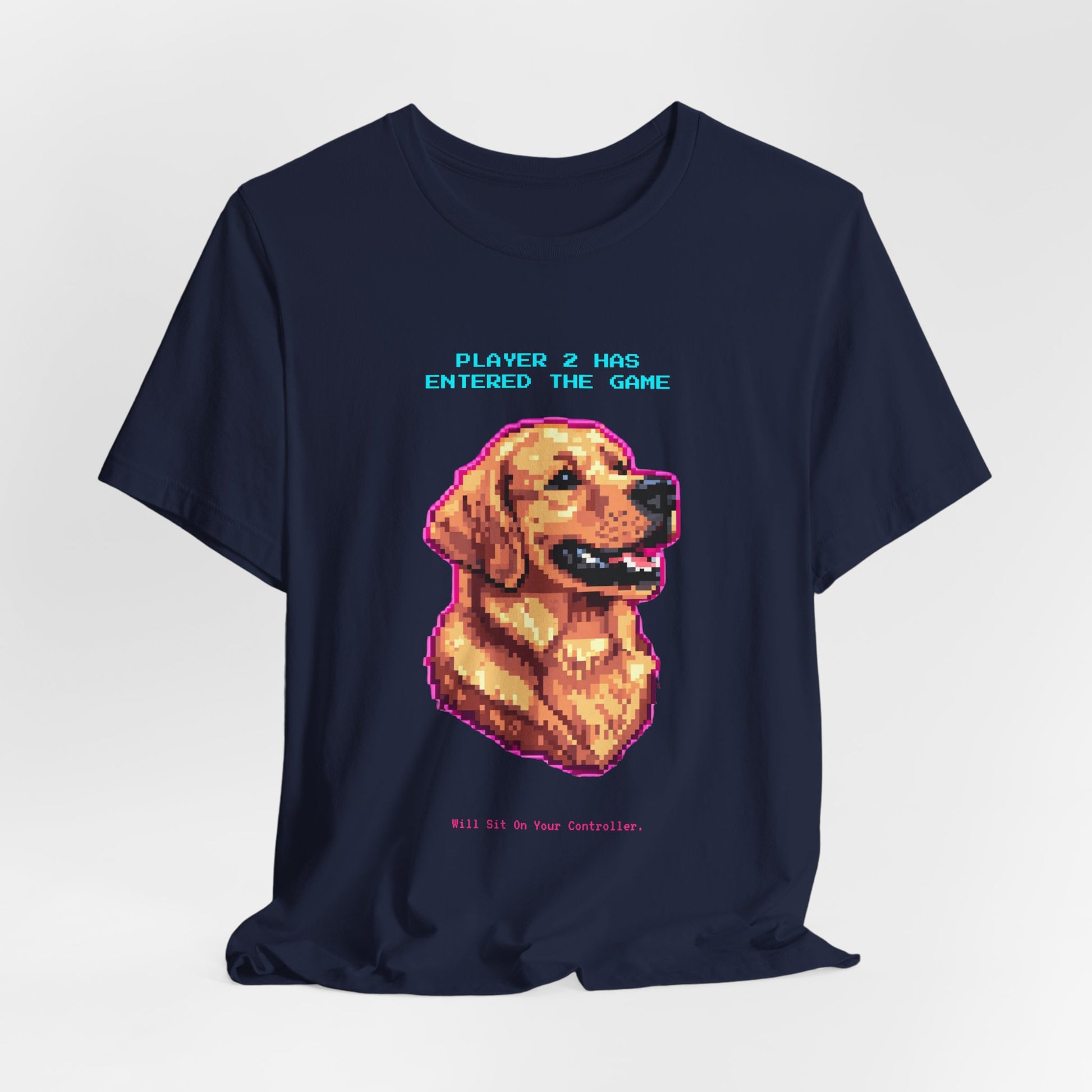 Player 2 Has Entered the Game T-Shirt - Funny Golden Retriever Gamer Unisex Tee - Style 27