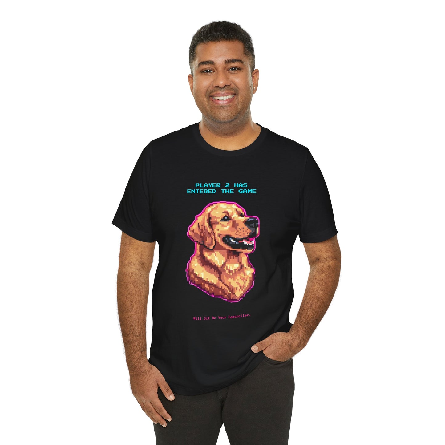 Player 2 Has Entered the Game T-Shirt - Funny Golden Retriever Gamer Unisex Tee - Lifestyle