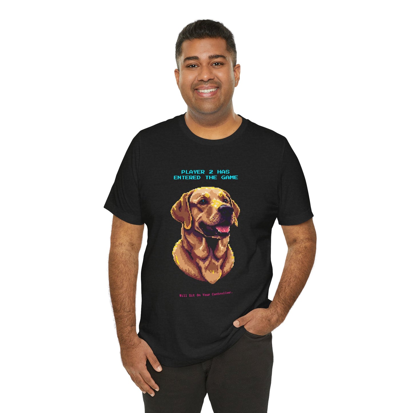 Player 2 Has Entered the Game T-Shirt - Funny Labrador Gamer Unisex Tee - Style 11