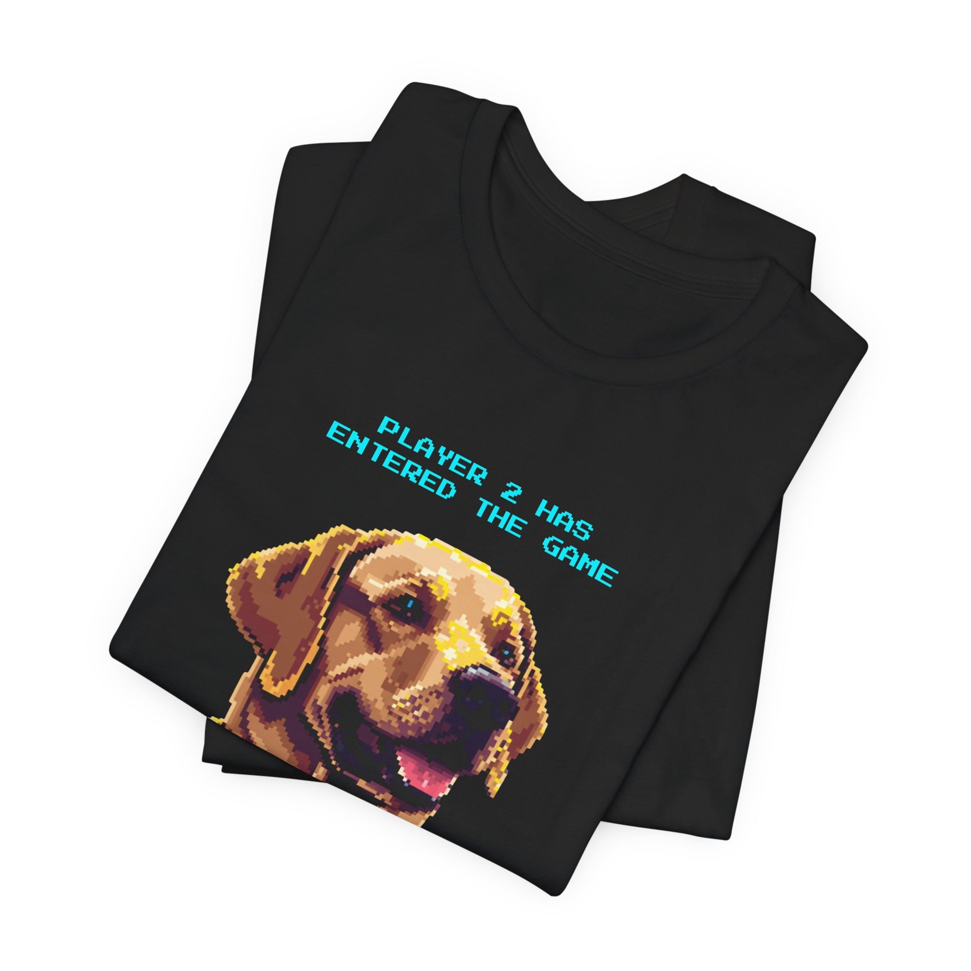 Player 2 Has Entered the Game T-Shirt - Funny Labrador Gamer Unisex Tee - Colour Navy