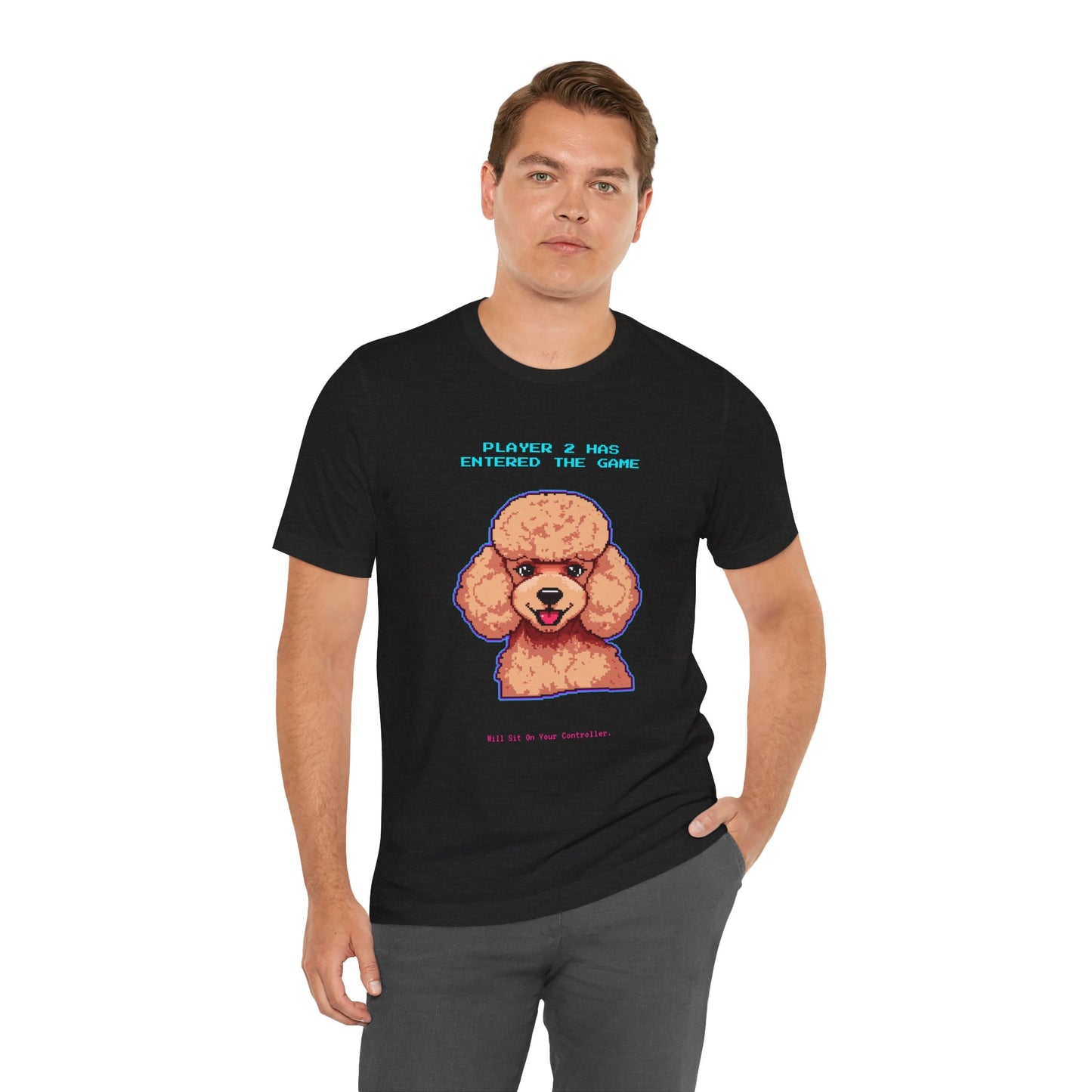 Player 2 Has Entered the Game T-Shirt - Funny Poodle Gamer Unisex Tee - Style 11