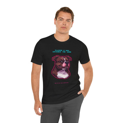 Player 2 Has Entered the Game T-Shirt - Funny Staffie Gamer Unisex Tee - Style 11