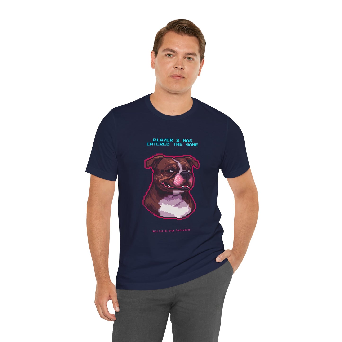 Player 2 Has Entered the Game T-Shirt - Funny Staffie Gamer Unisex Tee - Style 23