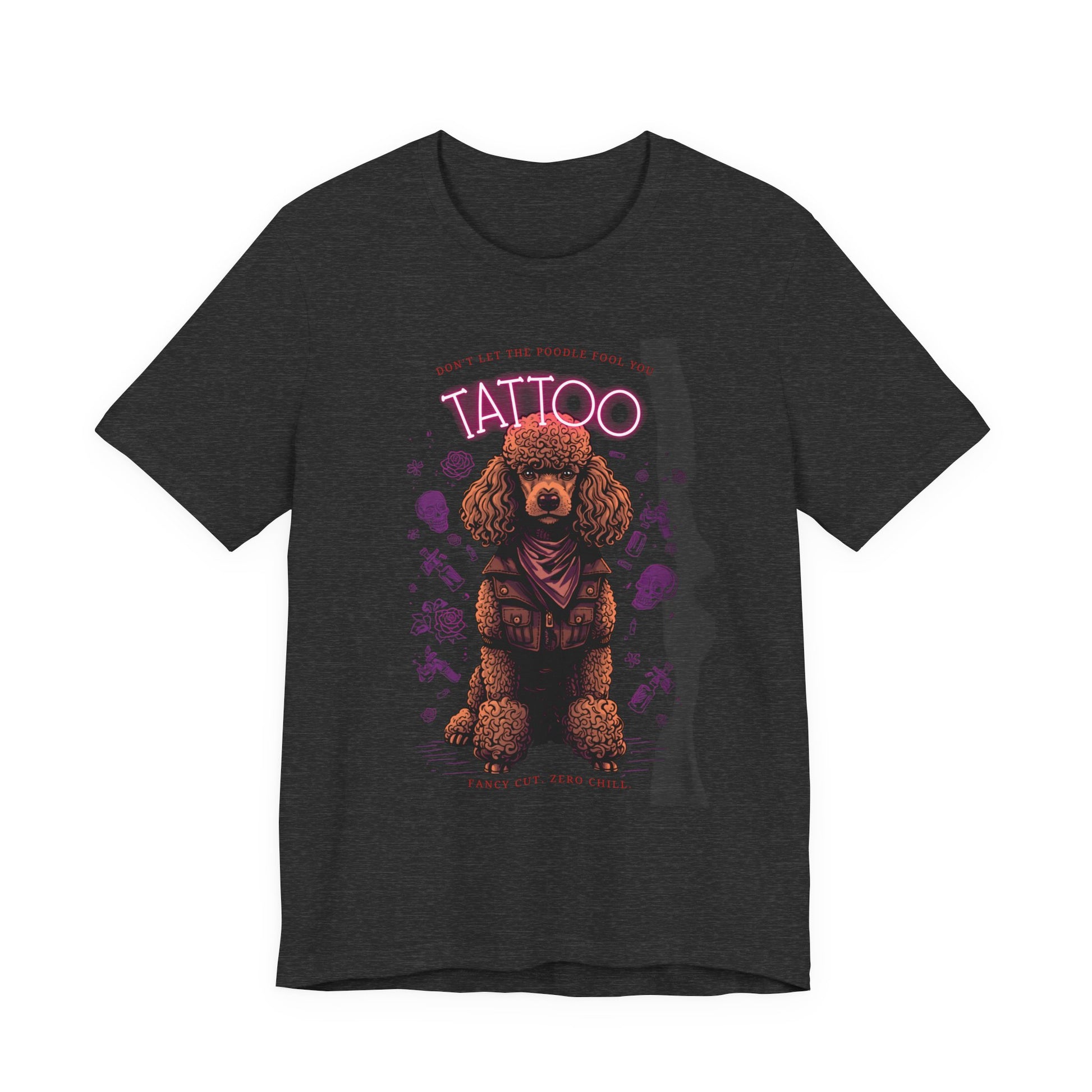 Poodle Biker Ink Shop t-shirt - design detail 2